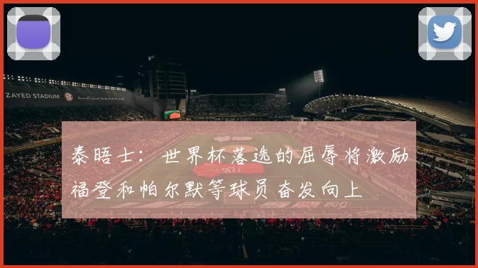 泰晤士：世界杯落选的屈辱将激励福登和帕尔默等球员奋发向上